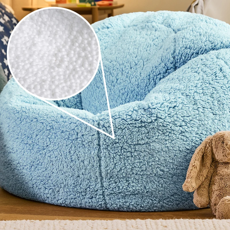 Kinder XL Kingston Teddyfleece Klassischer Sitzsack - Eisblau