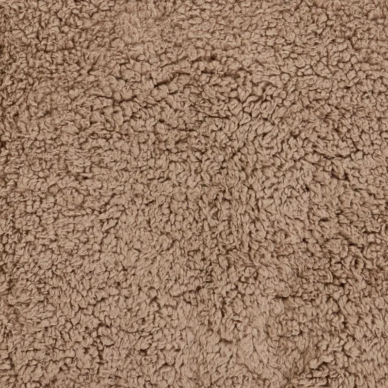 Mini Amara Teddy-Fleece Quadratischer Fußhocker - Mokka-Braun