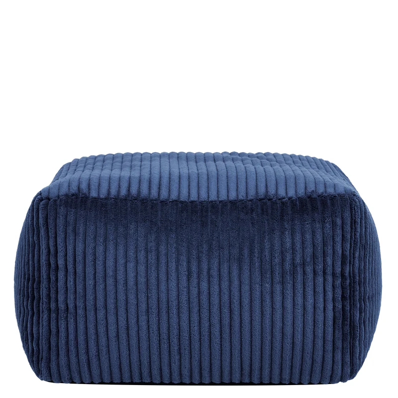 Mini Amara Cord quadratischer Fußhocker - Marineblau