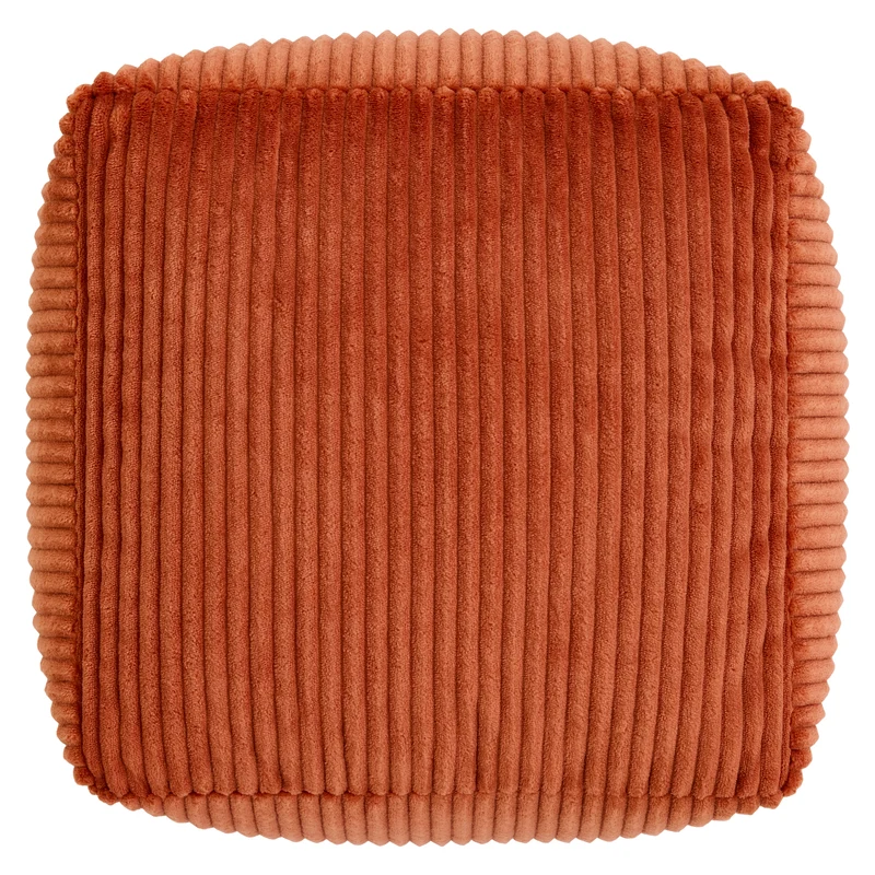 Mini Amara Kord-Quadrat-Fußhocker – Terrakotta