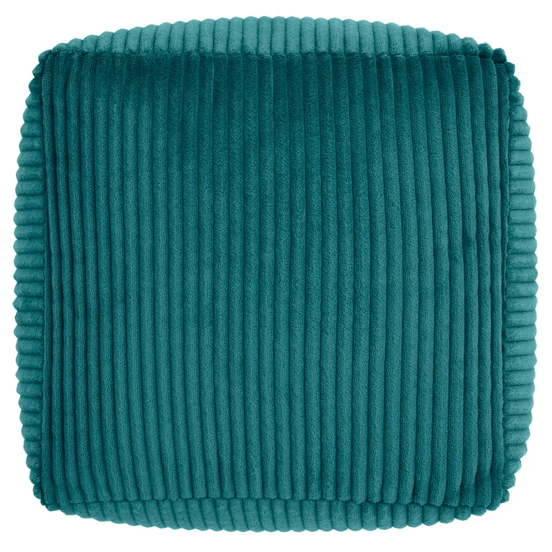 Mini Amara Kord-Quadrat-Fußhocker - Petrol