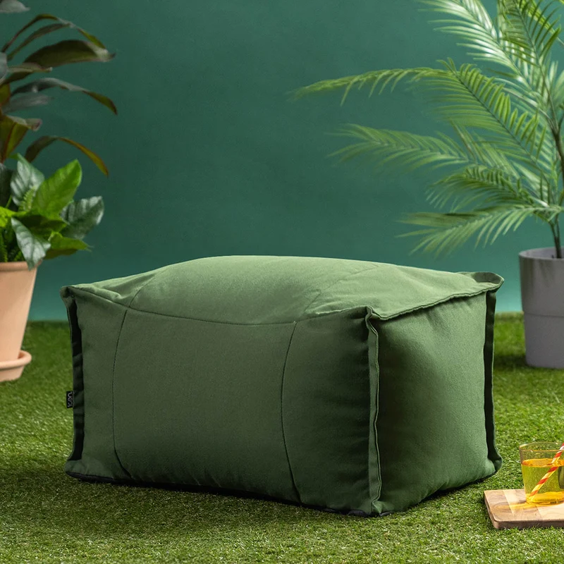 Bud Fußhocker-Sitzsack, Olefin, Khaki-Grün