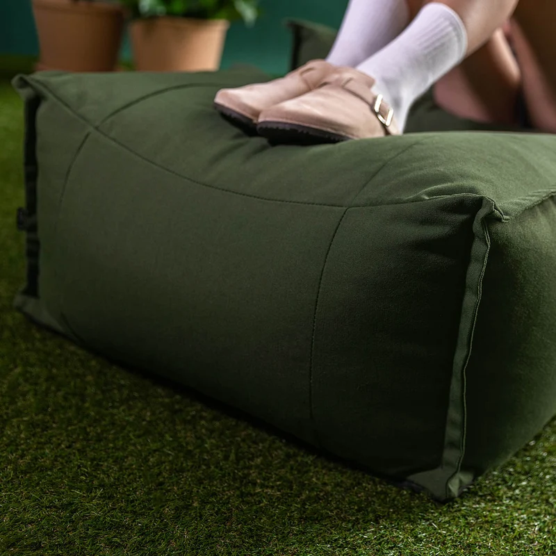 Bud Fußhocker-Sitzsack, Olefin, Khaki-Grün