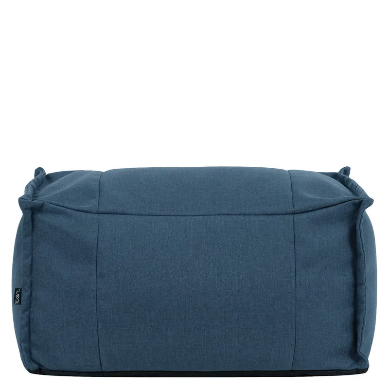 Bud Fußhocker-Sitzsack, Olefin, Denimblau