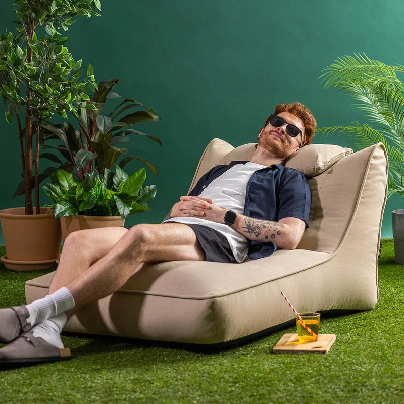 Nova Lounger-Sitzsack, Olefin, Steingrau