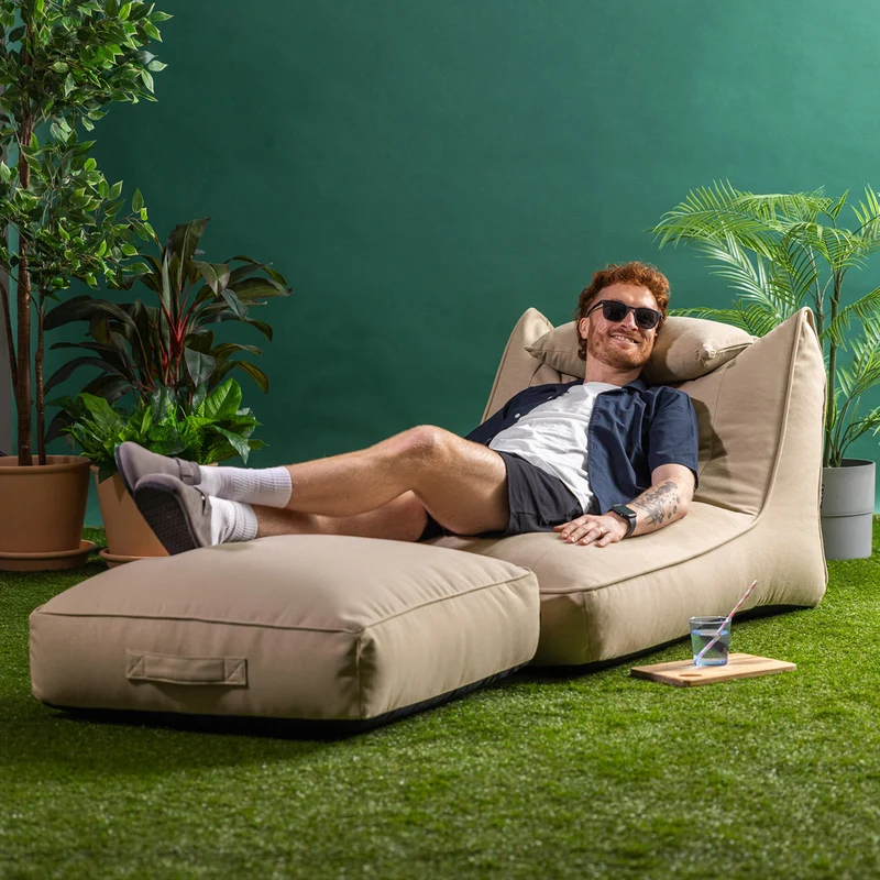 Nova Lounger-Sitzsack, Olefin, Steingrau