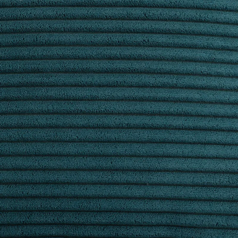 Amara Quadratischer Fußhocker, Cord, Blaugrün