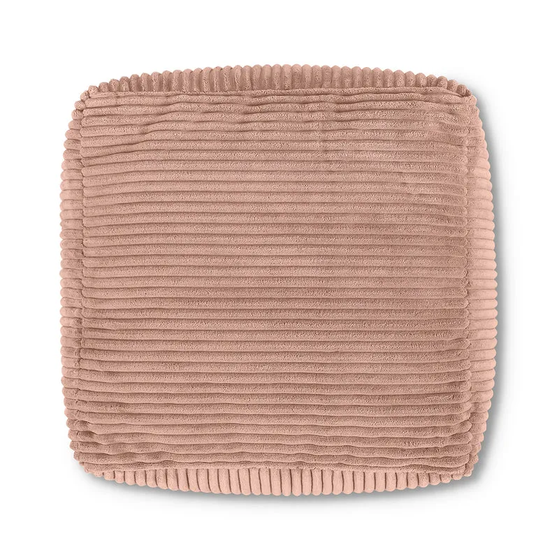Amara Quadratischer Fußhocker, Cord, Rosa