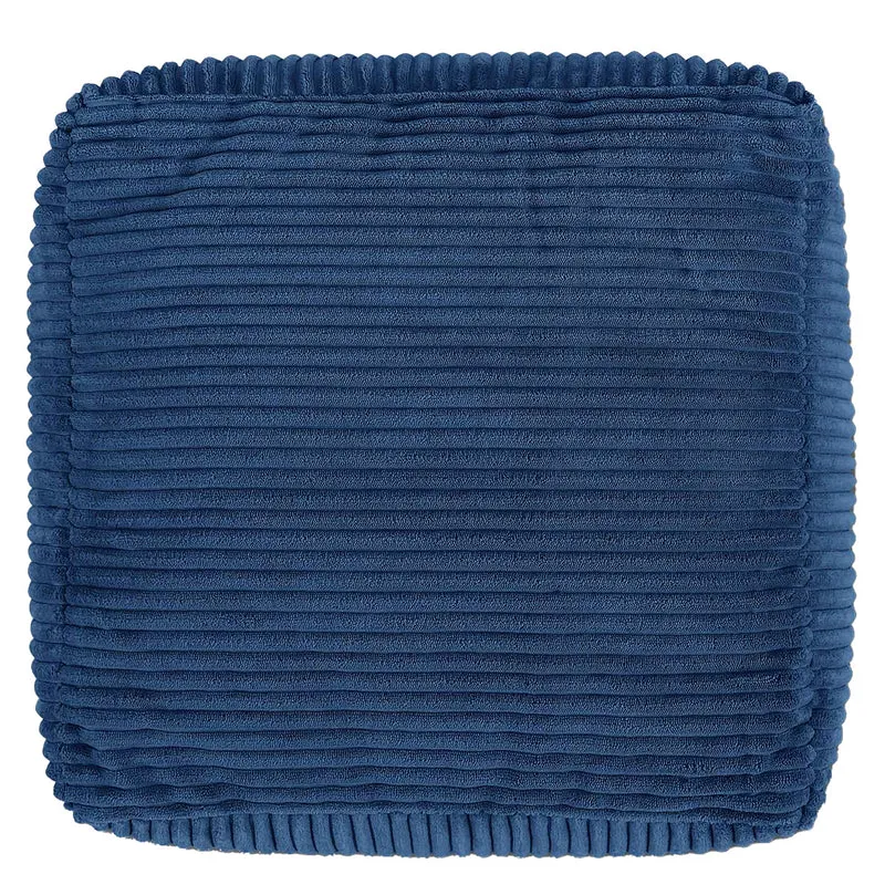 Amara Qadratischer Fußhocker, Cord, Denimblau