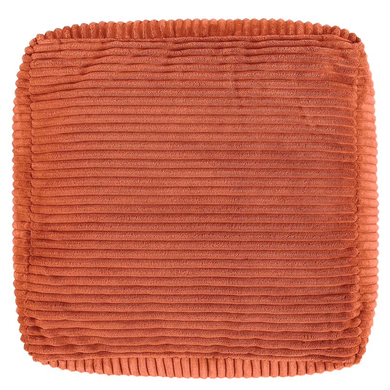 Amara Quadratischer Fußhocker, Cord, Terrakotta