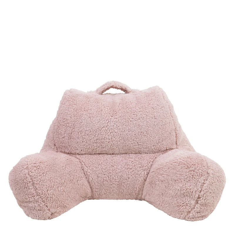 Teddy-Fleece-Stützkissen – Rosa