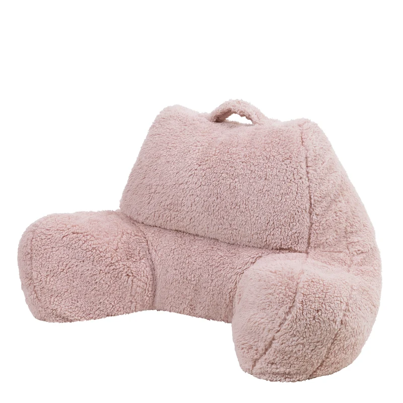 Teddy-Fleece-Stützkissen – Rosa