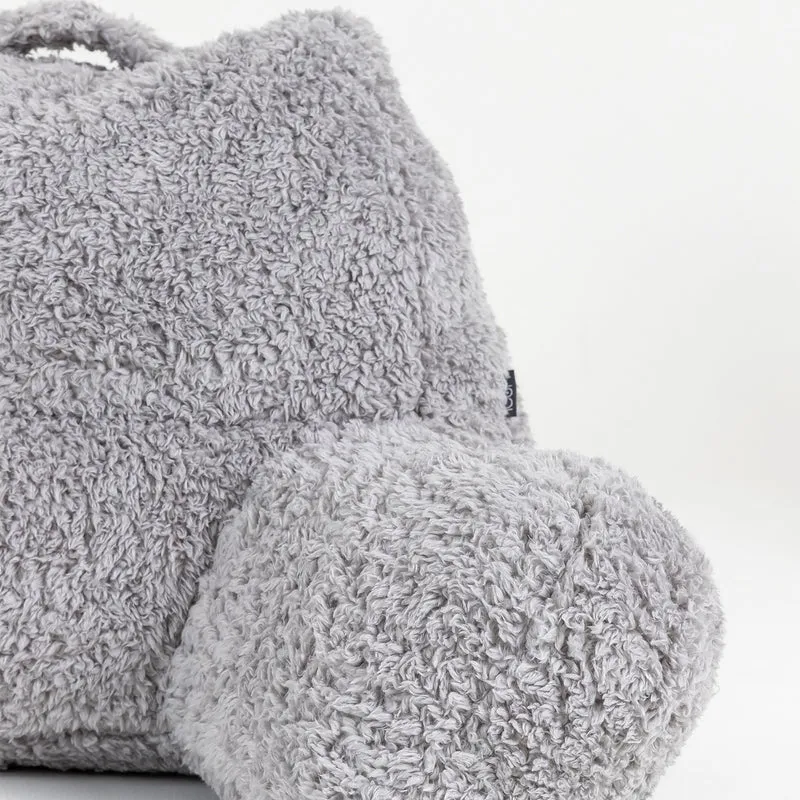 Stützkissen, Teddy Fleece, Grau