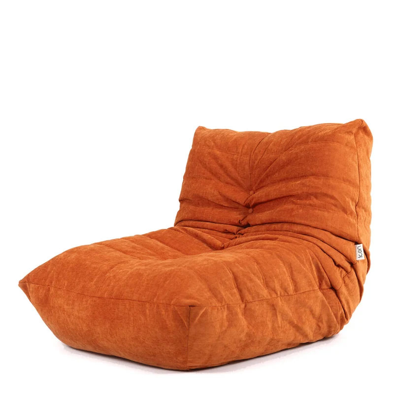 Enzo-Akzent-Sessel mit Chenille-Bezug und Schaumstofffüllung, orange