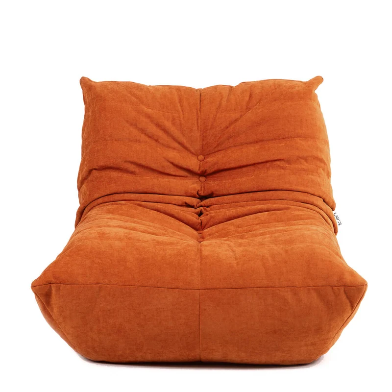 Enzo-Akzent-Sessel mit Chenille-Bezug und Schaumstofffüllung, orange