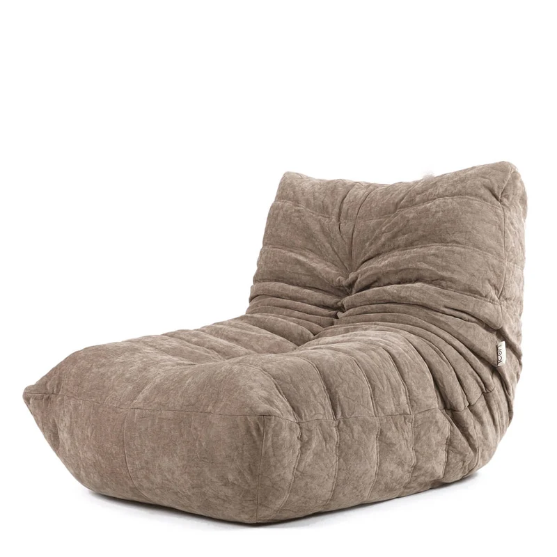 Enzo-Akzent-Sessel mit Chenille-Bezug und Schaumstofffüllung, naturfarben