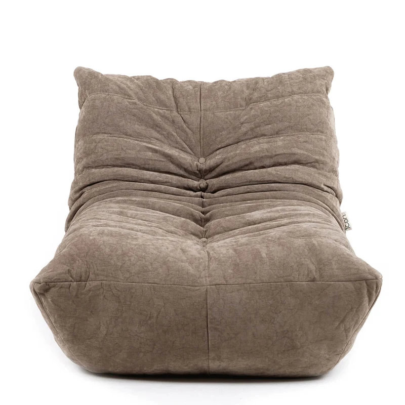 Enzo-Akzent-Sessel mit Chenille-Bezug und Schaumstofffüllung, naturfarben