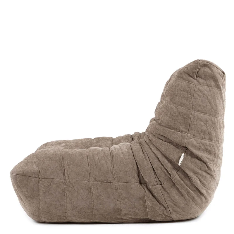 Enzo-Akzent-Sessel mit Chenille-Bezug und Schaumstofffüllung, naturfarben