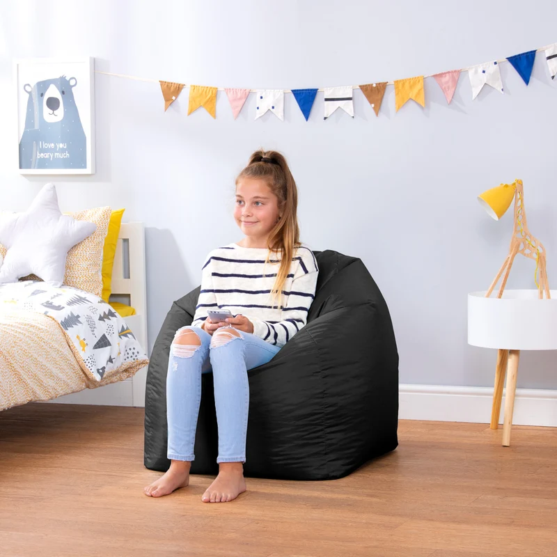 Teen-Klassiker Sitzsack, drinnen & draußen – Schwarz