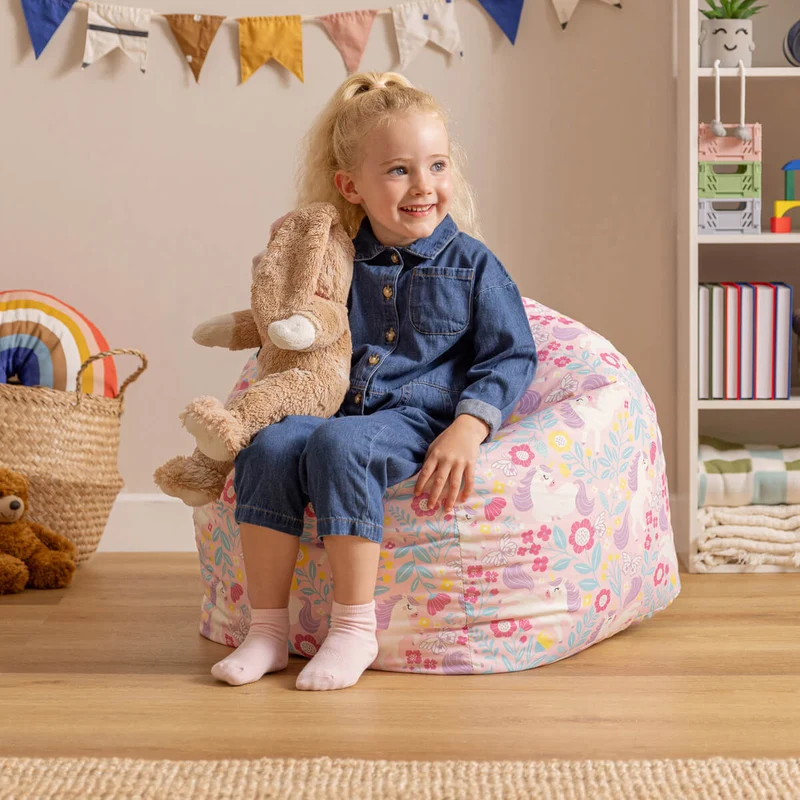 Sitzsack für Kinder mit Einhorn-Motiv