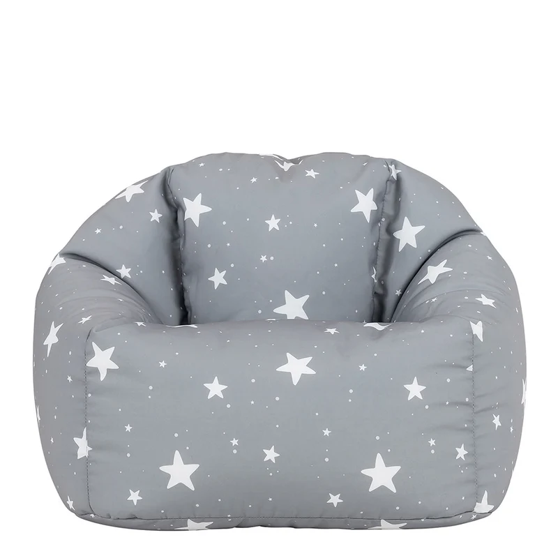 Sitzsack für Kinder mit Sternenhimmel-Aufdruck, Grau