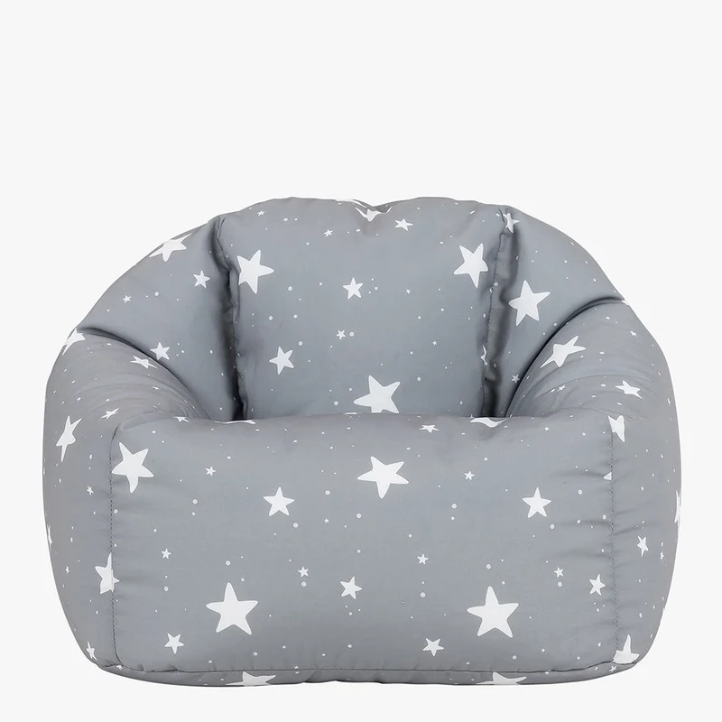 Sitzsack für Kinder mit Sternenhimmel-Aufdruck, Grau