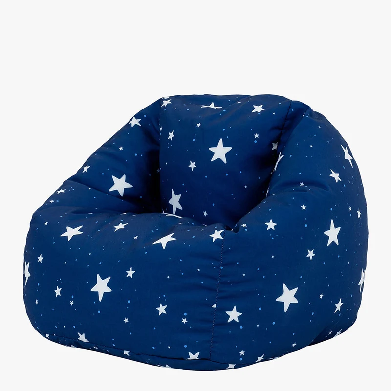 Sitzsack für Kinder mit Sternenhimmel-Aufdruck, Navy blau