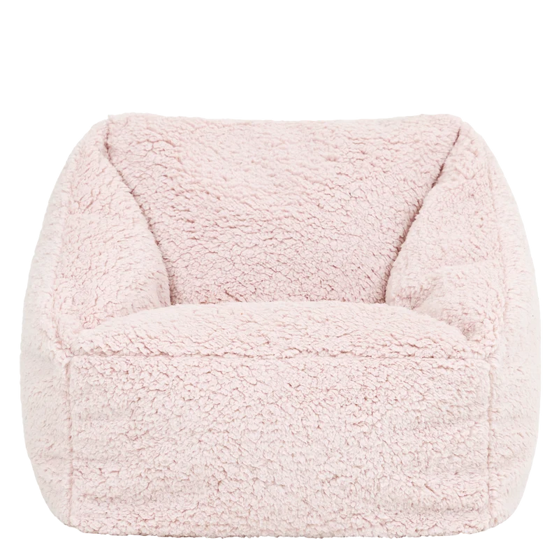 Kinder Natalia Teddy-Fleece Sessel Sitzsack - Rosa