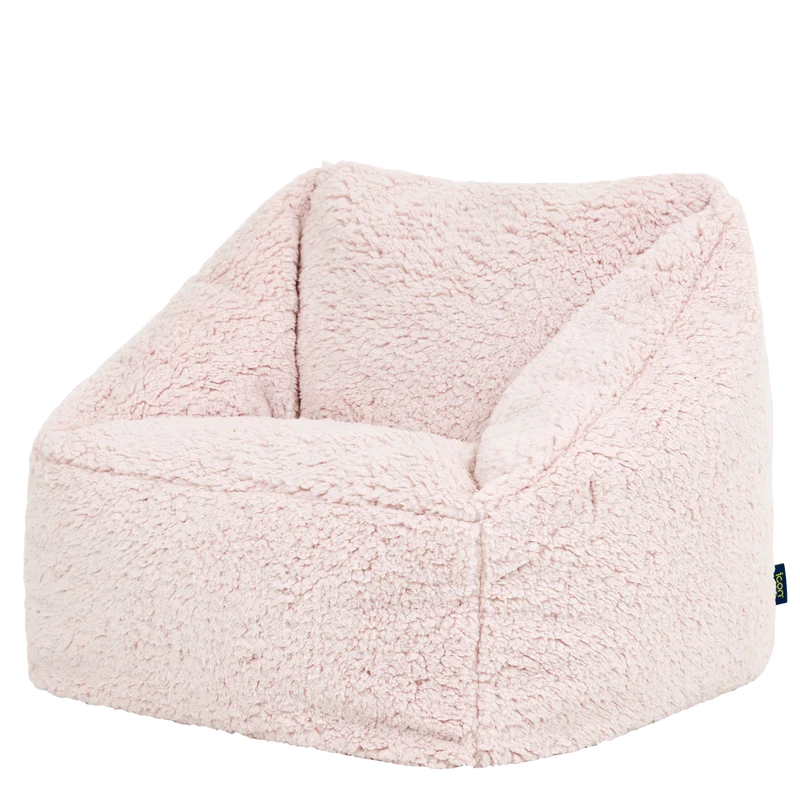 Kinder Natalia Teddy-Fleece Sessel Sitzsack - Rosa