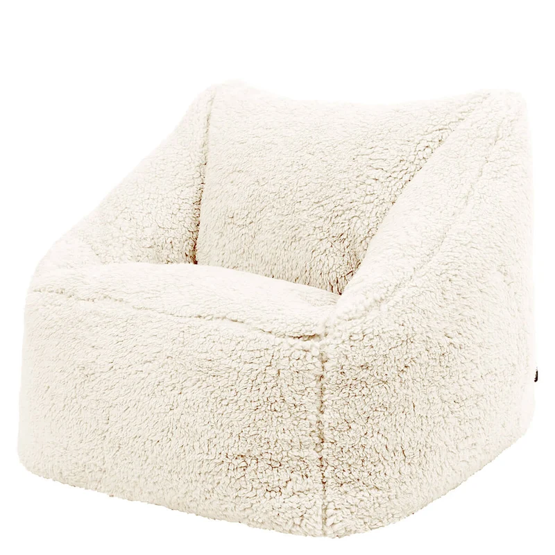 Natalia Sessel-Sitzsack für Kinder, Teddy-Fleece, Natur