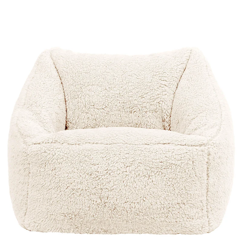 Natalia Sessel-Sitzsack für Kinder, Teddy-Fleece, Natur