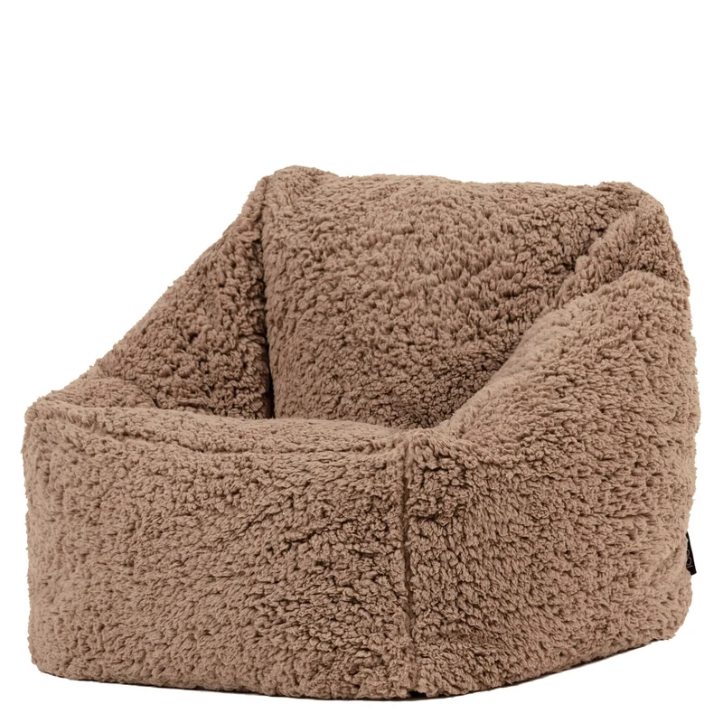 Kids Natalia Teddy-Fleece-Sessel Sitzsack – Teddybraun