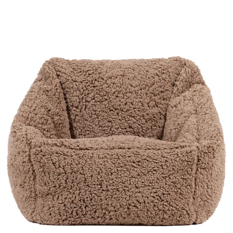 Kids Natalia Teddy-Fleece-Sessel Sitzsack – Teddybraun