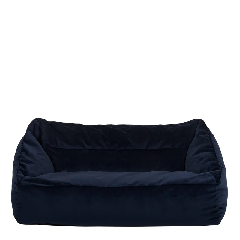 Cecilia Samt-Zweisitzer-Sitzsack - Mitternachtsblau