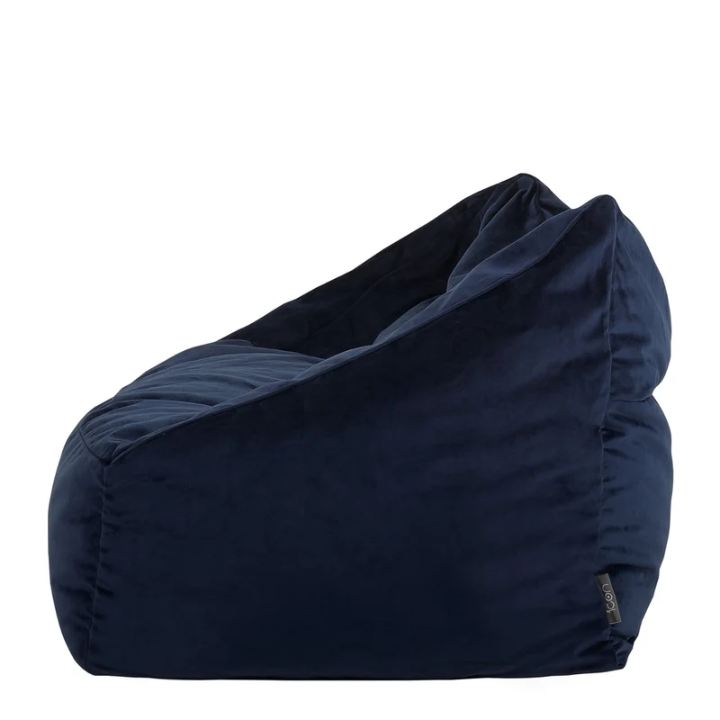 Cecilia Samt-Zweisitzer-Sitzsack - Mitternachtsblau