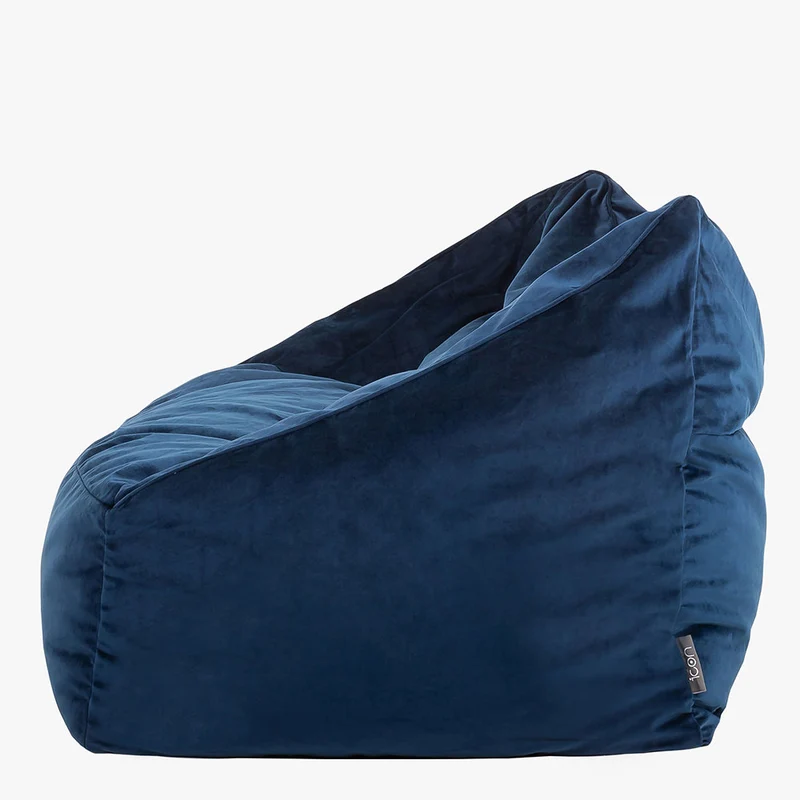 Cecilia Samt-Zweisitzer-Sitzsack - Marineblau
