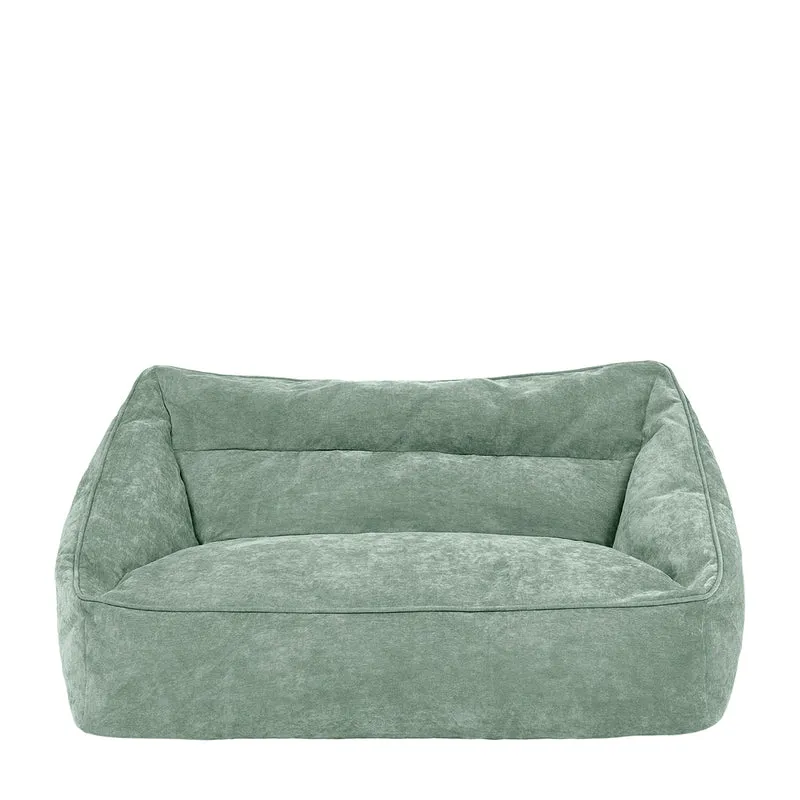 Sofa-Sitzsack Cecilia mit Chenille-Bezug, salbeigrün