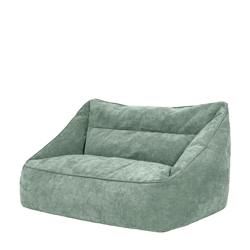 Sofa-Sitzsack Cecilia mit Chenille-Bezug, salbeigrün