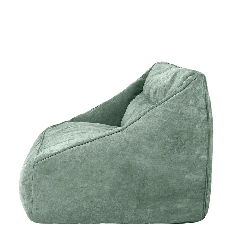 Sofa-Sitzsack Cecilia mit Chenille-Bezug, salbeigrün