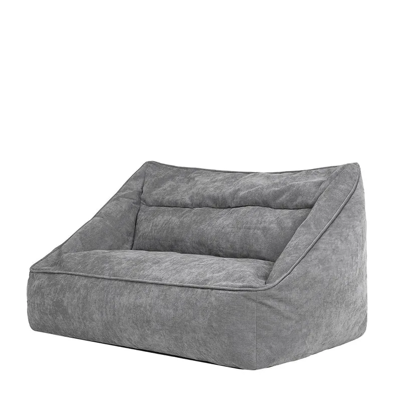 Sofa-Sitzsack Cecilia mit Chenille-Bezug, grau