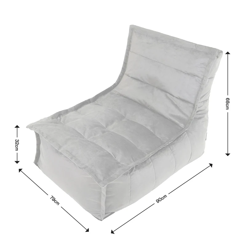 Dolce Samt-Lounger-Sitzsack – Terrakotta