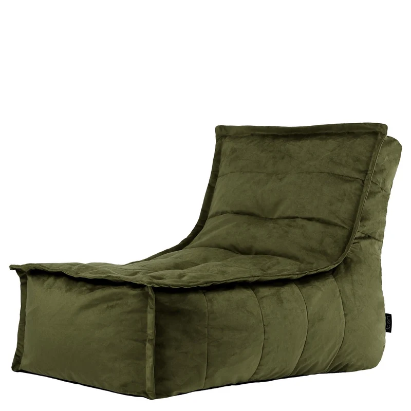 Dolce Samt-Lounger, Olivgrün