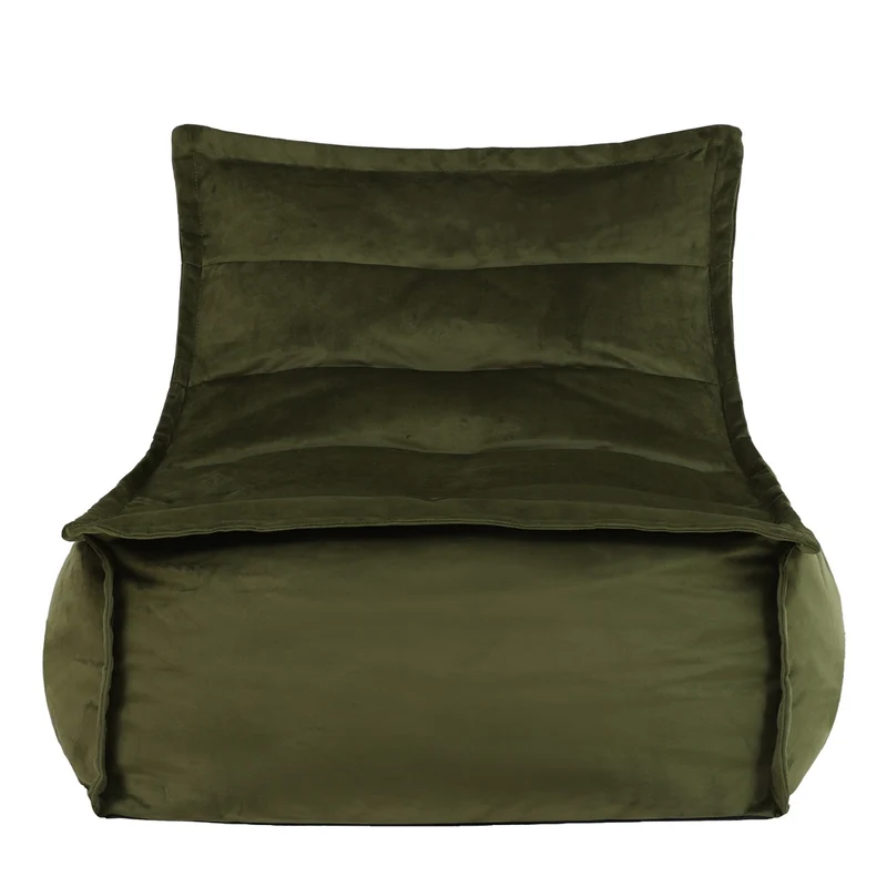 Dolce Samt-Lounger, Olivgrün