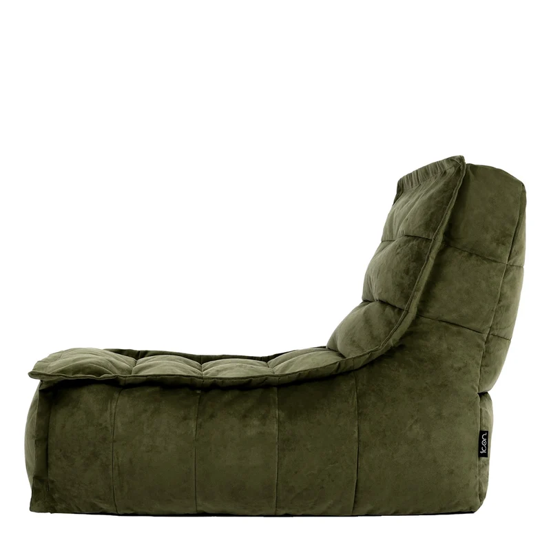 Dolce Samt-Lounger, Olivgrün