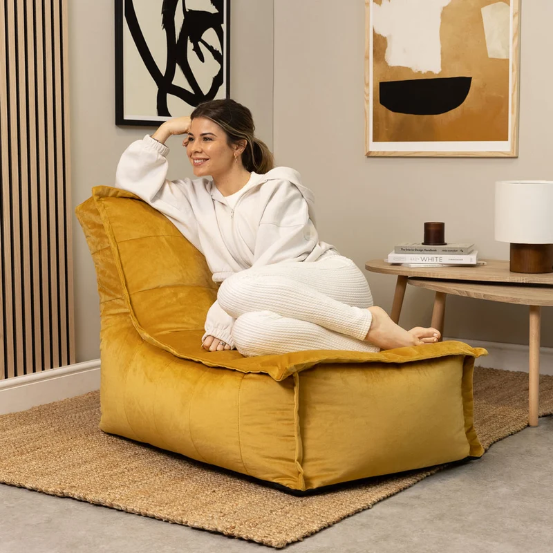 Dolce Samt-Lounger, Gelb