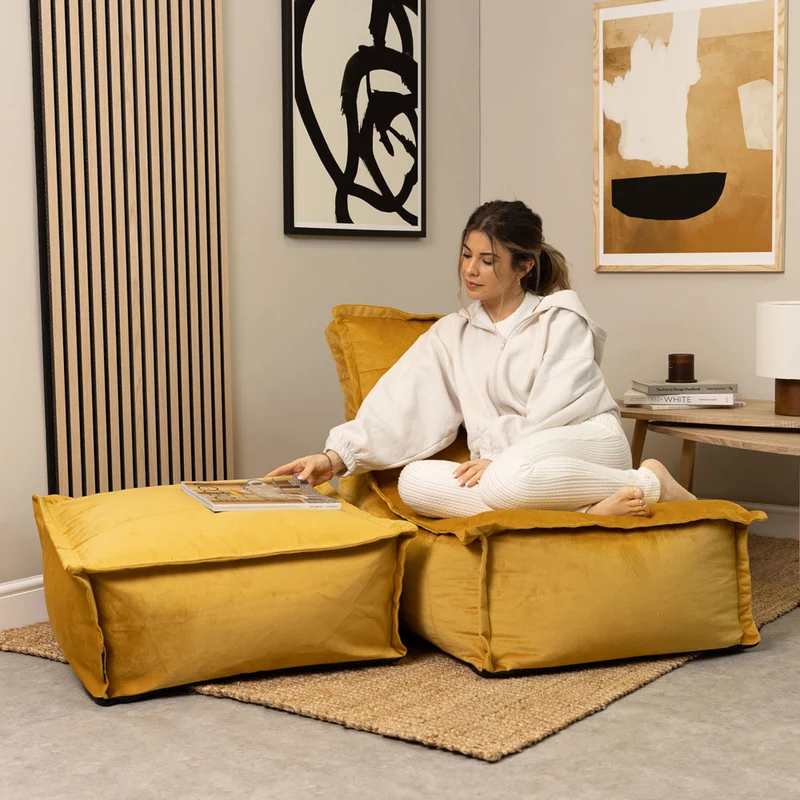 Dolce Samt-Lounger, Gelb