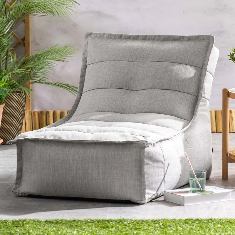 Dolce Lounger, Outdoor-Gewebe-Bezug, Grau
