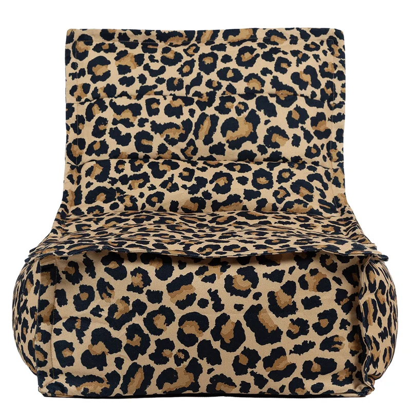 Dolce Gewebter Scandi Lounger, Leoparden-Print, Mehrfarbig