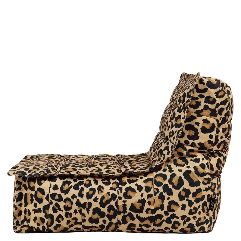 Dolce Gewebter Scandi Lounger, Leoparden-Print, Mehrfarbig