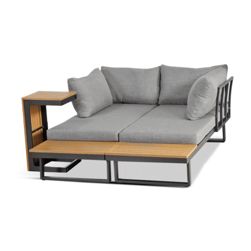 Romano Loungeset aluminium - verstelbaar- hoekbank